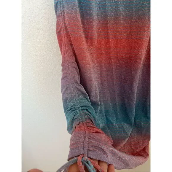 NWT Le Superbe Baccara Tank Dress Metallic Surf Stripe
